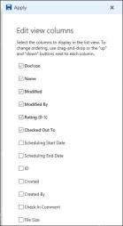 SharePoint 文档库编辑视图列面板