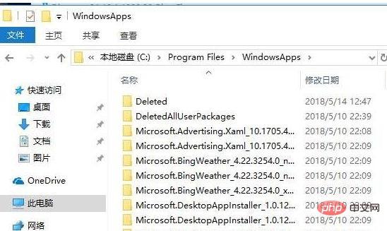 windowsapp folder permissions