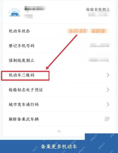 交管12123机动车列表核对本人车辆信息