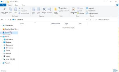 Windows资源管理器左侧显示OneDrive入口,用于检查本机是否还有同步文件夹