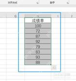 Excel中选中需要添加动态图标的KPI分值区域
