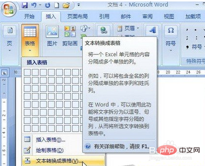 So konvertieren Sie Text in Word in eine Tabelle