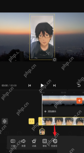 快影手机编辑界面:打开色度抠图