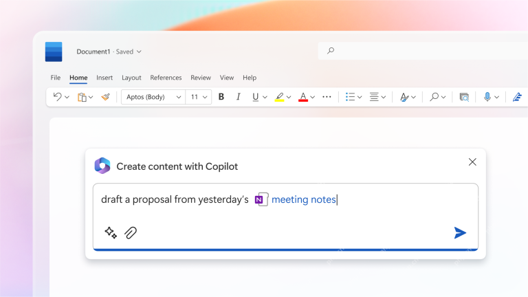 Microsoft Word 中使用 Copilot 输入文案起草提示词