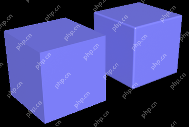 Blender 5.2 Bevel 示例对比未倒角和倒角后的立方体边缘