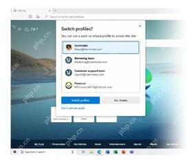 Microsoft Edge切换个人资料界面