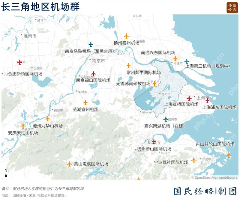 沪苏南通新机场公司成立,首个“三机场”城市诞生! - php中文网