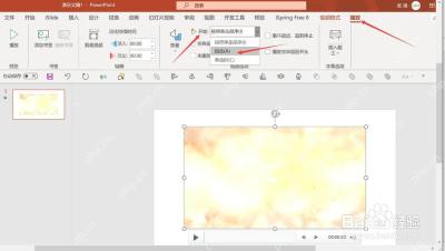 PowerPoint播放选项中选择自动播放视频
