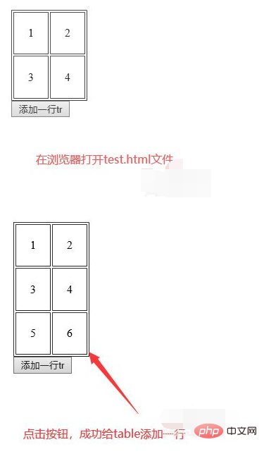 jqueryで行<tr>を追加する方法