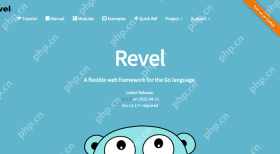 Revel 官方网站首页显示 Latest Release v1.1.0、日期 2022-04-11 和 Go v1.17+ 要求,证明官网当前展示的版本状态