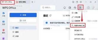 WPS客户端界面显示「全局设置」按钮及「检测并修复」选项