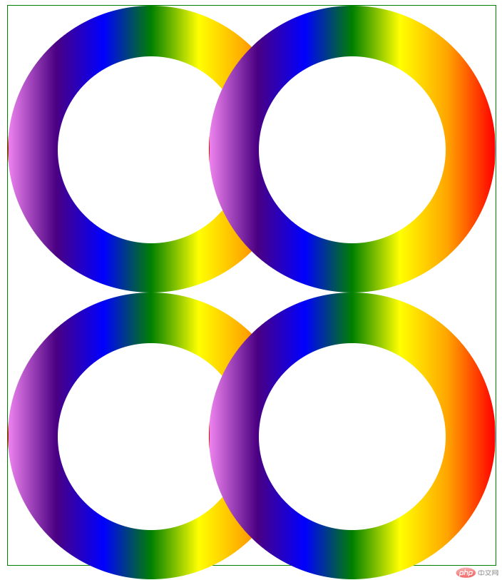 CSS3線性漸層實作4個圓環相連（程式碼實例）