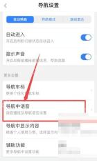 百度地图导航设置里的导航中语音入口