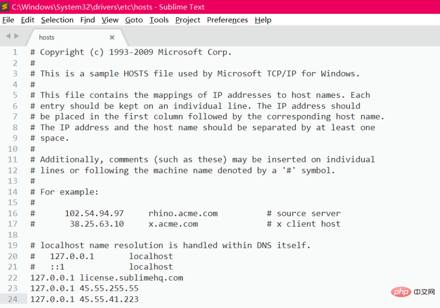 Sublime registration method (collection)