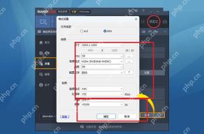 Bandicam 格式设置窗口高亮视频编码器FPS质量值和音频比特率