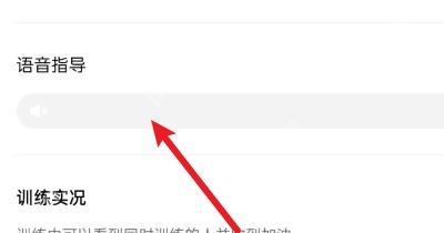 Keep 语音指导选项,用于设置训练中的语音提示