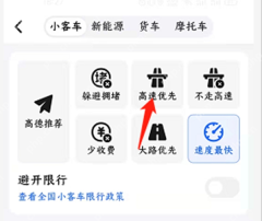路线偏好中待选择的高速优先选项_高德地图怎么设置高速优先_高德地图路线偏好设置教程 - php中文网