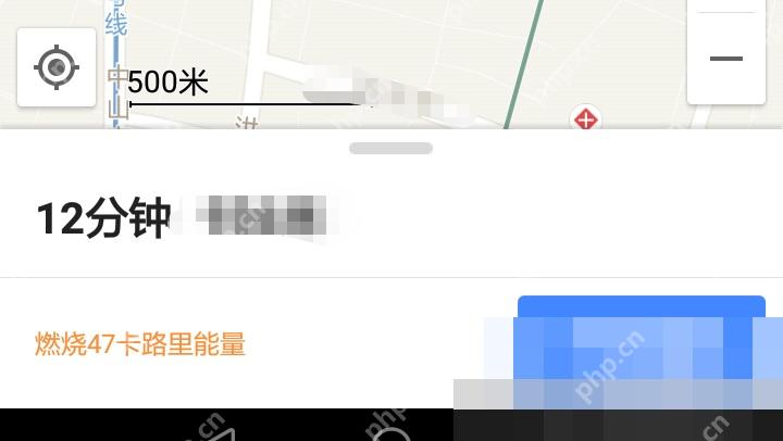 高德地图路线页开始导航按钮,确认后开始导航