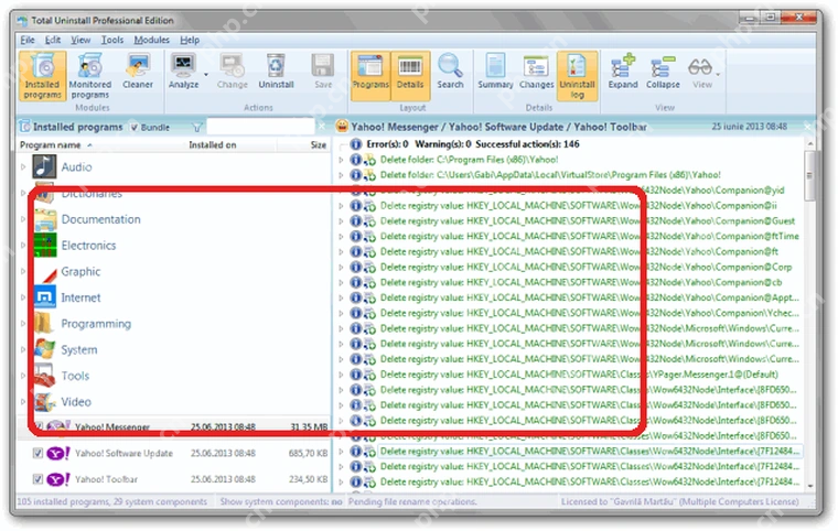 Total Uninstall Windows 批量卸载完成页面。