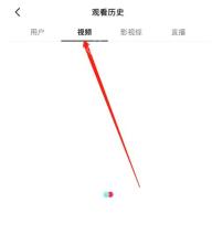 抖音观看历史页面顶部视频分类，用于查看自己看过的视频记录