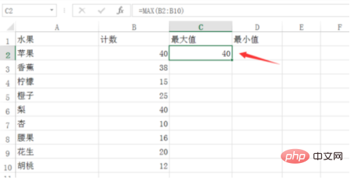 Excelで関数を使って最大値と最小値を求める方法