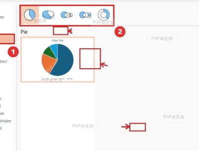PowerPoint 插入图表窗口中选择饼图分类和二维饼图样式
