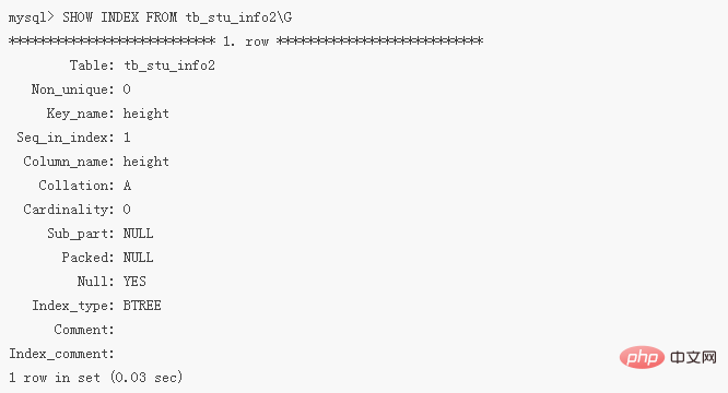 mysql에서 인덱스 유형을 수정하는 방법