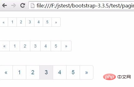 How to use bootstrap pagination