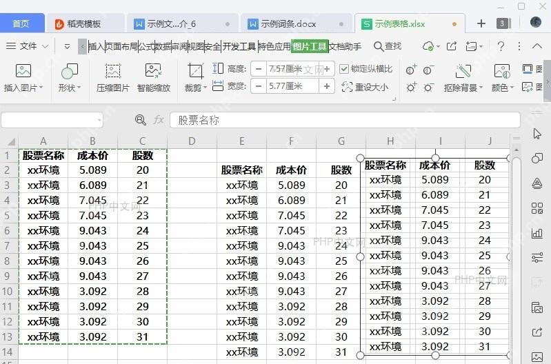 如何将复制的表格内容粘贴为图片?结果检查