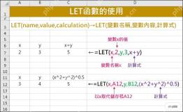 Excel LET函数语法和变量示例