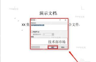 Word双行合一设置窗口中查看文字内容和预览后点击确定