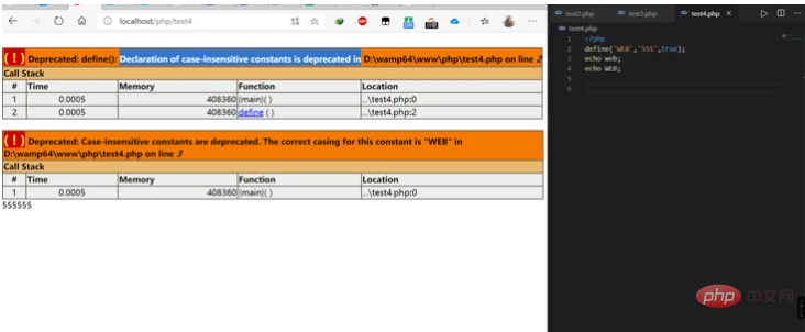 How to solve php define error problem