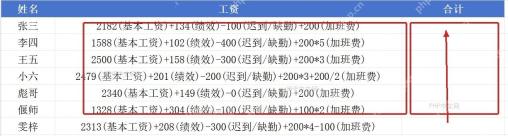 WPS表格工资列表达式带有括号中文说明