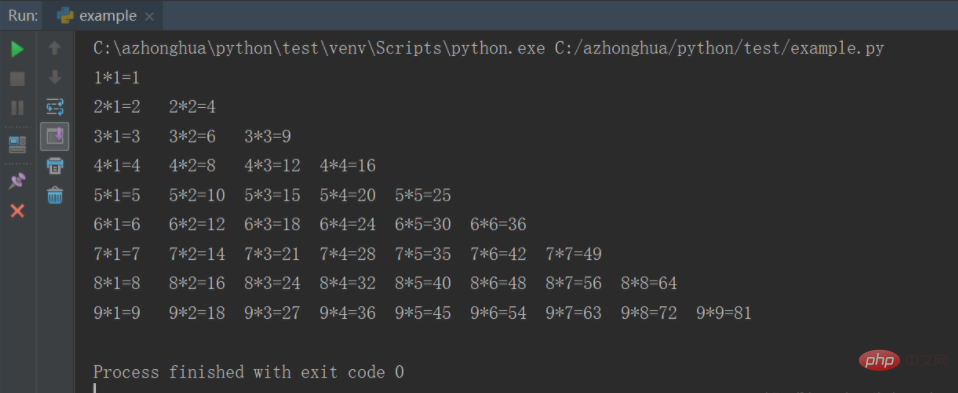 python如何打印99乘法表