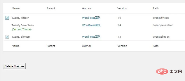 Comment supprimer un thème dans WordPress