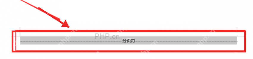 Word 页面中选中分页符后按 Delete 删除