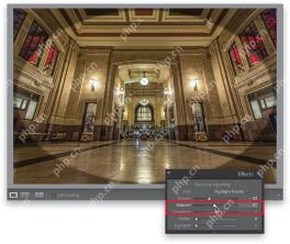 Lightroom Classic Windows 版英文裁剪后暗角中点滑块调整暗部覆盖范围