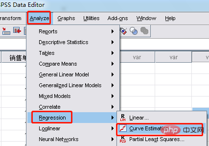 How to do linear regression in spss