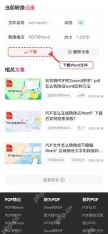 极轻PDF手机端PDF转Word下载文件