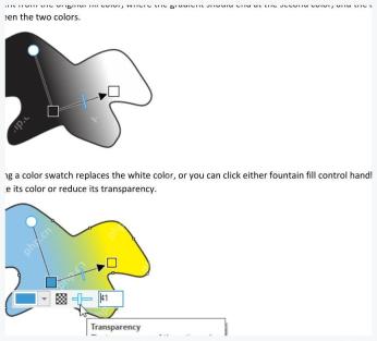 CorelDRAW 调整交互式填充节点和颜色过渡