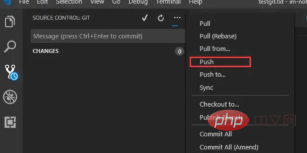 How to submit code to git with vscode