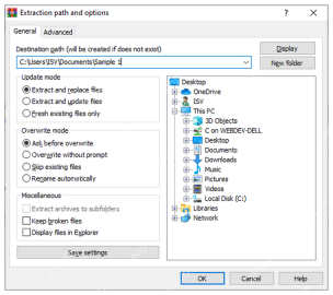 WinRAR Windows 解压路径窗口用于保存 ISO 内文件,对应选择目标文件夹。
