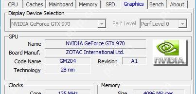 CPU-Z Graphics 页面 GPU 区域显示显卡名称厂商代号和制程