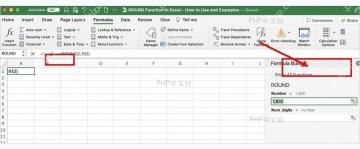 Excel 公式生成器中 Number 参数引用 A2 单元格