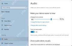 Win10 音频设置中 Turn on mono audio 单声道音频开关已打开