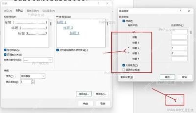 Word目录窗口中填写目录显示级别并确认