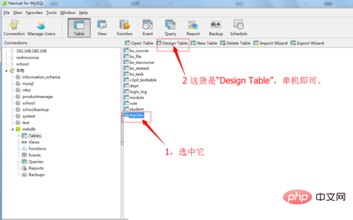 How to set foreign keys in Navicat