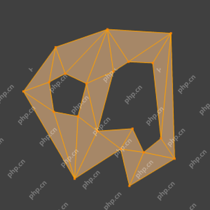 Blender 5.2 Fill Holes 示例显示洞口被新面填充后的模型