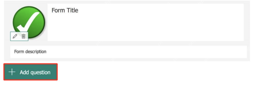 Microsoft Forms 表单中 Add question 按钮位置