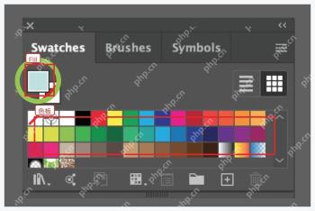 Illustrator 从色板或已有对象取样后把颜色应用到选中图形